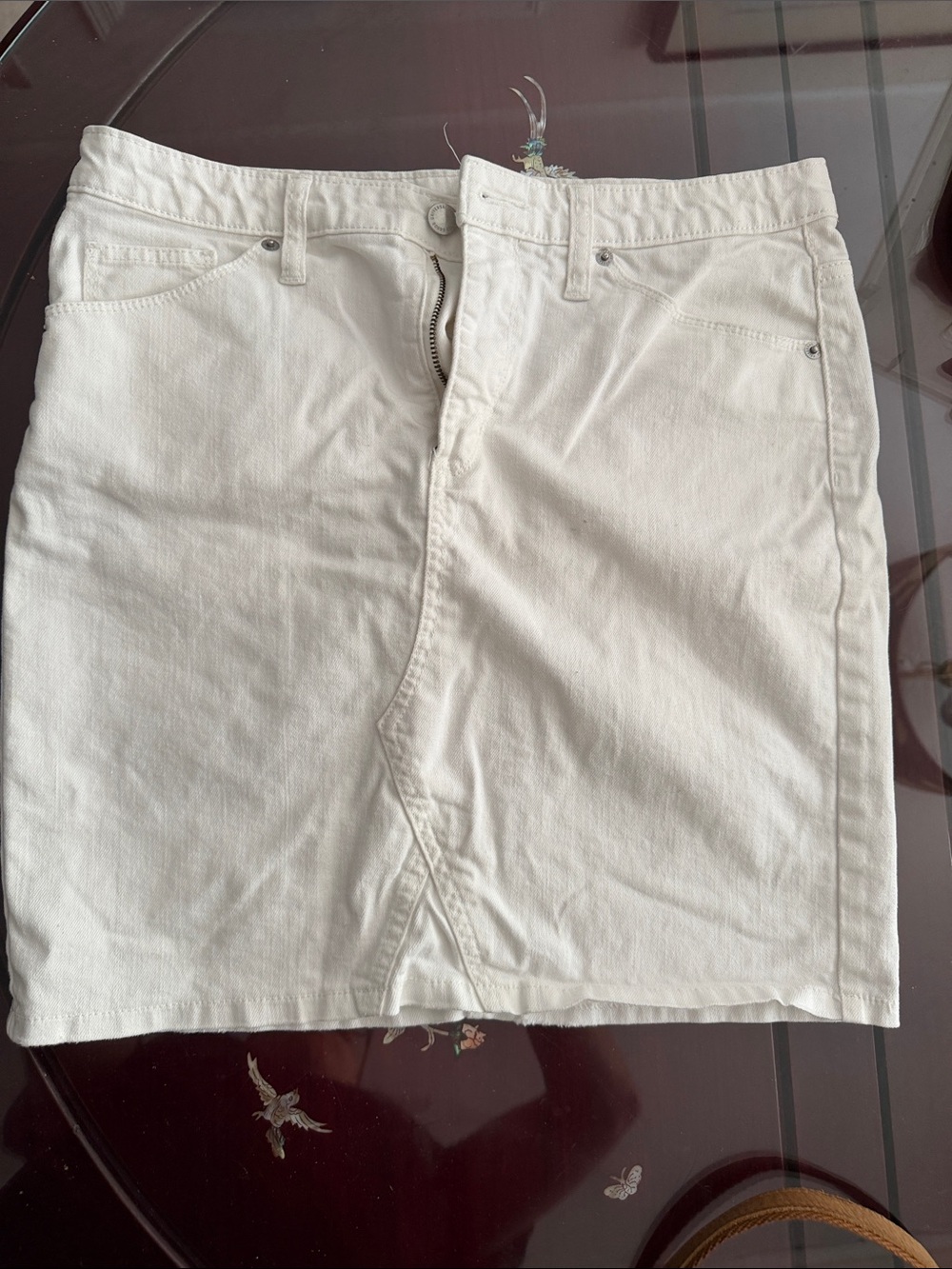 Universal Thread White Denim Skirt